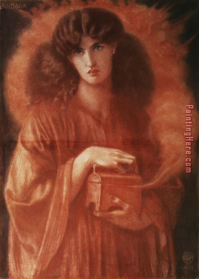 Dante Charles Gabriel Rossetti Pandora